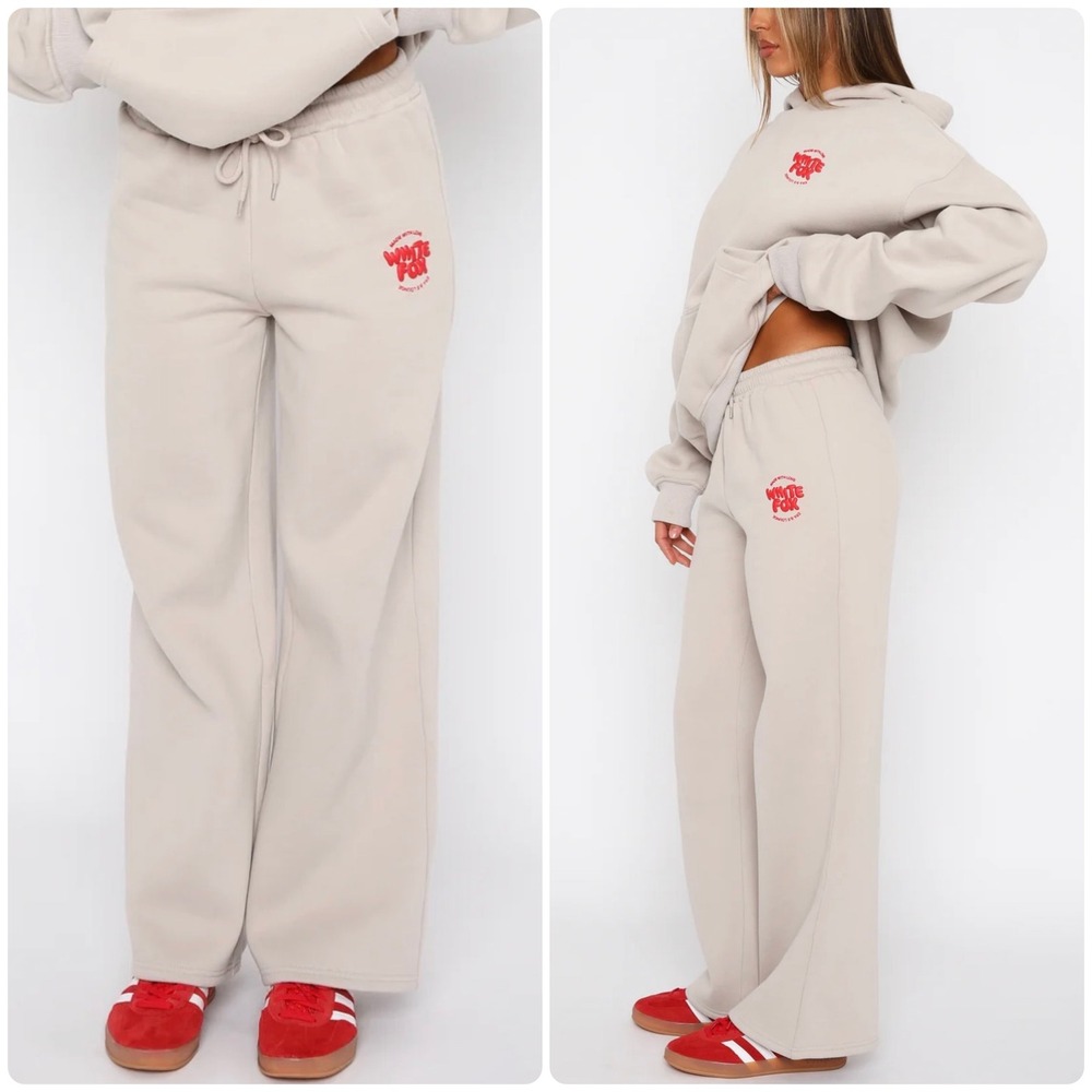 White Fox Womens Moon With Love For You Wide‎ Leg Lounge Sweatpants Size 3XS